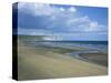 Beach View to Culver Cliff, Sandown, Isle of Wight, England, United Kingdom-David Hunter-Stretched Canvas