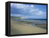 Beach View to Culver Cliff, Sandown, Isle of Wight, England, United Kingdom-David Hunter-Framed Stretched Canvas