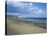 Beach View to Culver Cliff, Sandown, Isle of Wight, England, United Kingdom-David Hunter-Stretched Canvas