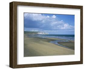 Beach View to Culver Cliff, Sandown, Isle of Wight, England, United Kingdom-David Hunter-Framed Photographic Print