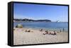 Beach, Villefranche Sur Mer, Cote D'Azur, French Riviera, Alpes Maritimes-Wendy Connett-Framed Stretched Canvas