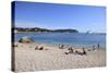 Beach, Villefranche Sur Mer, Cote D'Azur, French Riviera, Alpes Maritimes-Wendy Connett-Stretched Canvas