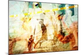 Beach Volleyball 1-THE Studio-Mounted Giclee Print