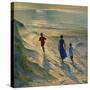 Beach Walk, 1994-Timothy Easton-Stretched Canvas