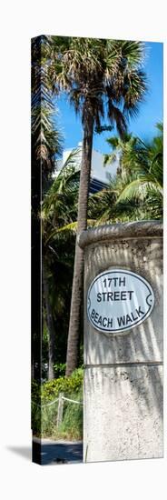 Beach Walk Sign - 17th Street - Miami Beach - Florida-Philippe Hugonnard-Stretched Canvas