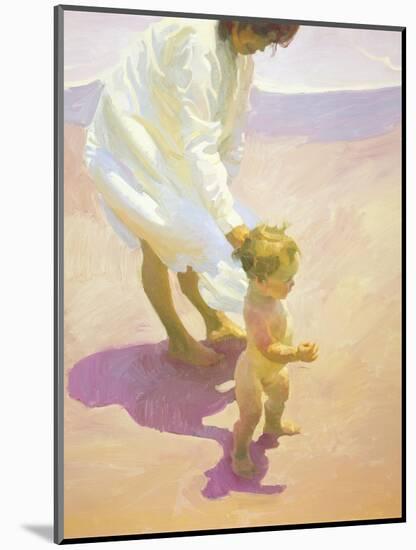 Beach Walk-John Asaro-Mounted Giclee Print