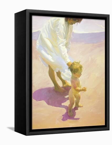 Beach Walk-John Asaro-Framed Stretched Canvas