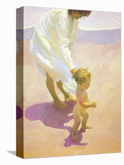 Beach Walk-John Asaro-Stretched Canvas