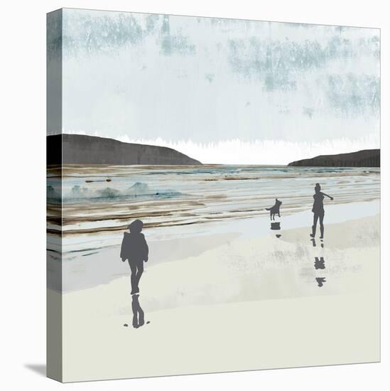 Beach Walking I-Flora Kouta-Stretched Canvas