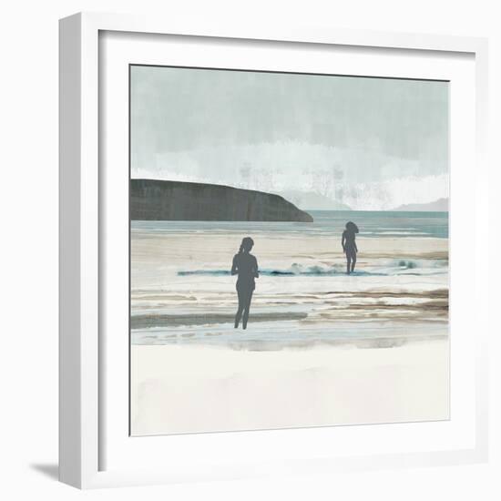 Beach Walking II-Flora Kouta-Framed Art Print