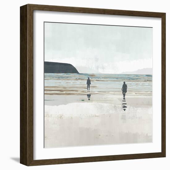 Beach Walking III-Flora Kouta-Framed Art Print