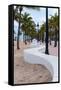 Beach wall in Fort Lauderdale, Broward County, Florida, USA-null-Framed Stretched Canvas
