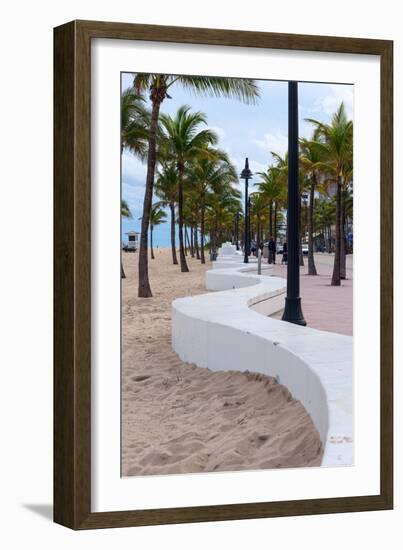 Beach wall in Fort Lauderdale, Broward County, Florida, USA-null-Framed Photographic Print