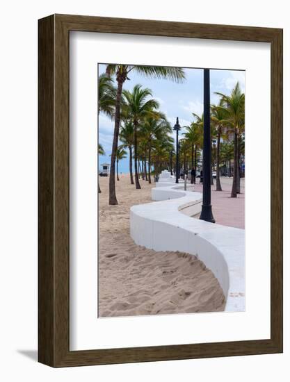 Beach wall in Fort Lauderdale, Broward County, Florida, USA-null-Framed Photographic Print