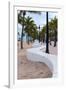 Beach wall in Fort Lauderdale, Broward County, Florida, USA-null-Framed Photographic Print