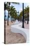 Beach wall in Fort Lauderdale, Broward County, Florida, USA-null-Stretched Canvas