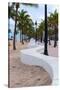 Beach wall in Fort Lauderdale, Broward County, Florida, USA-null-Stretched Canvas