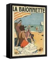 Beach Watchers-Georges Leonnec-Framed Stretched Canvas