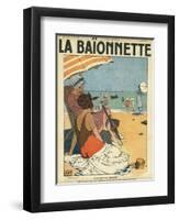 Beach Watchers-Georges Leonnec-Framed Art Print