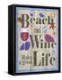 Beach Wine Life-Kimura Designs-Framed Stretched Canvas