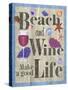 Beach Wine Life-Kimura Designs-Stretched Canvas