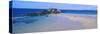 Beach with a Fort in the Background, St-Malo, Brittany, France-null-Stretched Canvas