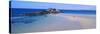 Beach with a Fort in the Background, St-Malo, Brittany, France-null-Stretched Canvas