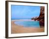 Beach with a Lighthouse in the Background, Pointe Du Toulinguet, Crozon, Finistere, Brittany-null-Framed Photographic Print