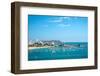 Beach with Apartment Buildings and Yacht Club in Ecuador-xura-Framed Photographic Print