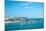 Beach with Apartment Buildings and Yacht Club in Ecuador-xura-Mounted Photographic Print