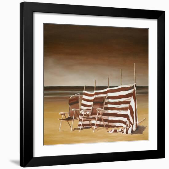 Beach with Armchairs, 2009-Henri Sarla-Framed Art Print