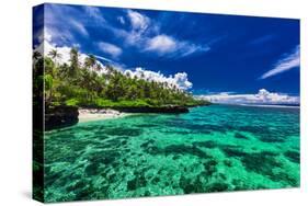Beach with Coral Reef on South Side of Upolu, Samoa Islands-Martin Valigursky-Stretched Canvas
