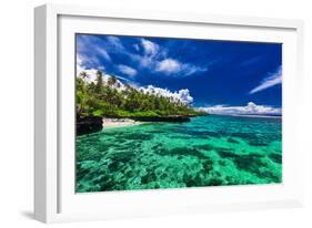 Beach with Coral Reef on South Side of Upolu, Samoa Islands-Martin Valigursky-Framed Photographic Print