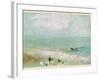 Beach with Figures and a Jetty. C.1830-J. M. W. Turner-Framed Giclee Print