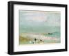 Beach with Figures and a Jetty. C.1830-J. M. W. Turner-Framed Giclee Print