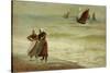 Beach with Figures-Philip Richard Morris-Stretched Canvas