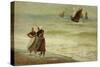 Beach with Figures-Philip Richard Morris-Stretched Canvas