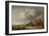 Beach with Fishermen-Simon de Vlieger-Framed Art Print