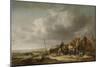 Beach with Fishermen-Simon de Vlieger-Mounted Art Print