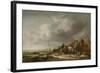 Beach with Fishermen-Simon de Vlieger-Framed Art Print