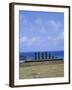 Beach with Nau Nau, Easter Island, Pacific Ocean, Chile, South America-Geoff Renner-Framed Photographic Print