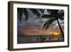 Beach with Palm Trees at Sunset, Boracay Island, Aklan Province, Philippines-Keren Su-Framed Photographic Print