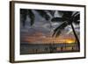 Beach with Palm Trees at Sunset, Boracay Island, Aklan Province, Philippines-Keren Su-Framed Photographic Print