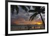 Beach with Palm Trees at Sunset, Boracay Island, Aklan Province, Philippines-Keren Su-Framed Photographic Print