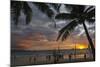 Beach with Palm Trees at Sunset, Boracay Island, Aklan Province, Philippines-Keren Su-Mounted Photographic Print