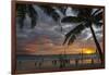 Beach with Palm Trees at Sunset, Boracay Island, Aklan Province, Philippines-Keren Su-Framed Photographic Print