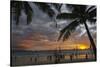 Beach with Palm Trees at Sunset, Boracay Island, Aklan Province, Philippines-Keren Su-Stretched Canvas