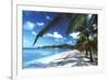 Beach with Palm Trees-Peter Falkner-Framed Photographic Print