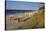Beach with Roofed Wicker Beach Chairs, Zempin, Usedom, Mecklenburg-Western Pomerania, Germany-null-Stretched Canvas