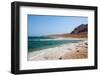 Beach with salt crystalized formation and turquoise water, The Dead Sea, Jordan, Middle East-Francesco Fanti-Framed Photographic Print
